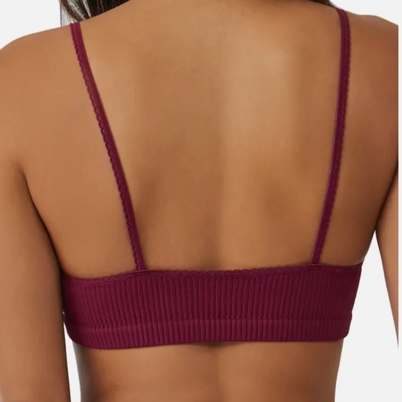 NWT Free People Feels Right Seamless Bralette in Pomegranate Wine - Picture 3 of 8